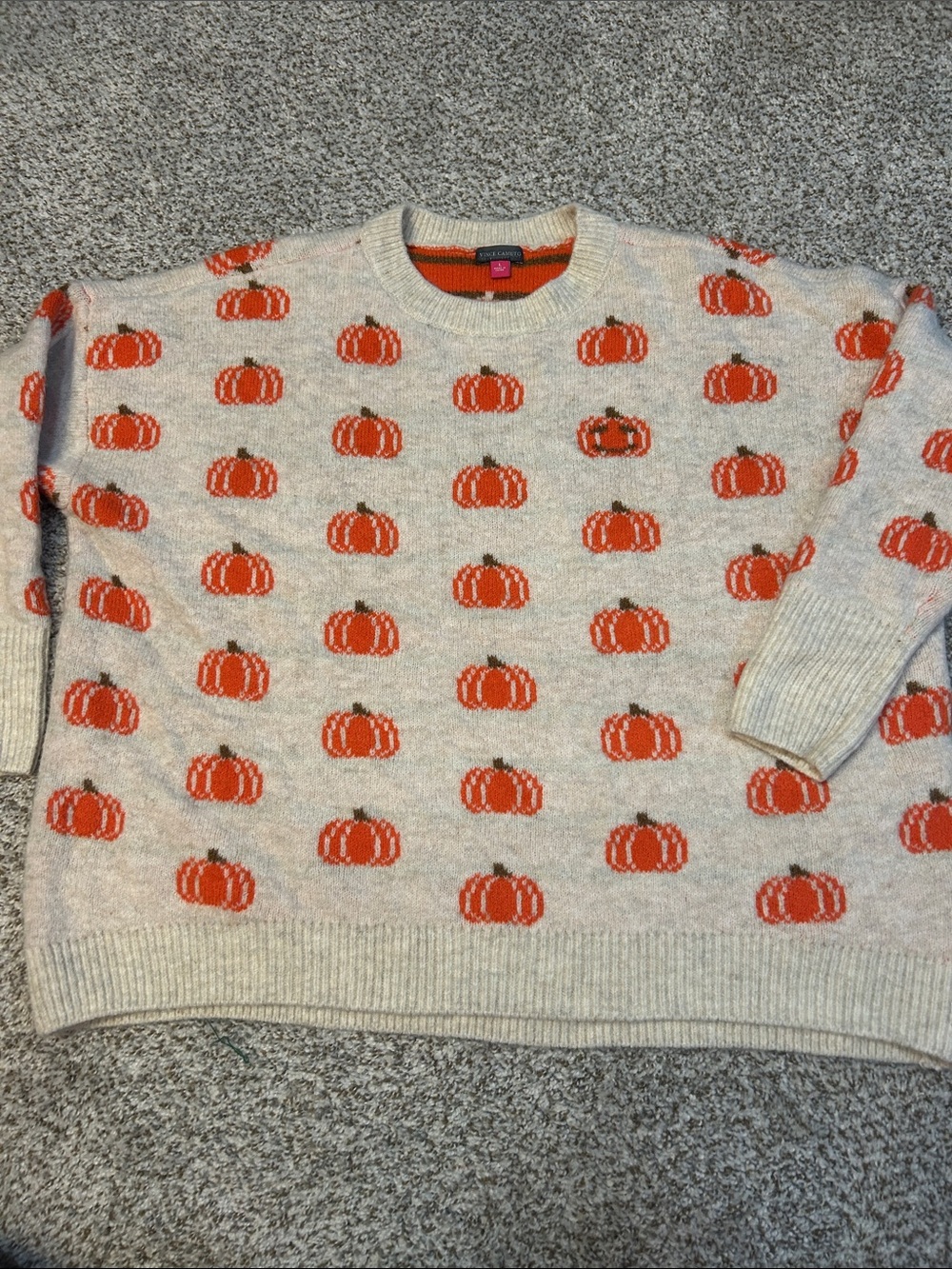 Vince Camuto Pumpkin Crewneck Sweater